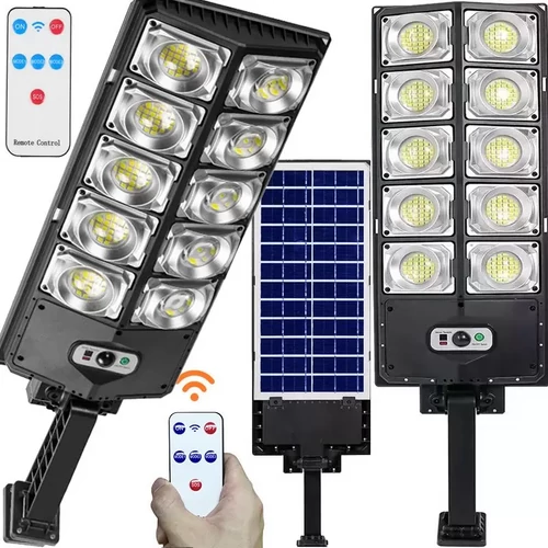 Nagyméretű kültéri napelemes, időjárásálló, 300 LED reflektor, 1000W, IP65, HT