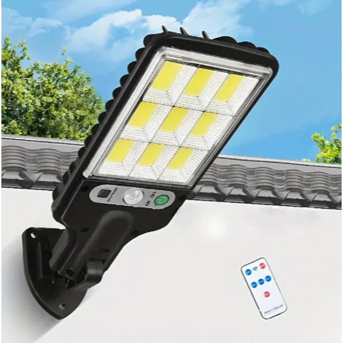COB LED-es napelemes reflektor, mozgásérzékelővel, IP65