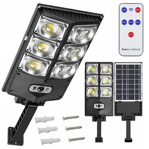 Kültéri napelemes, időjárásálló, 180 COB LED reflektor, 300W, IP65