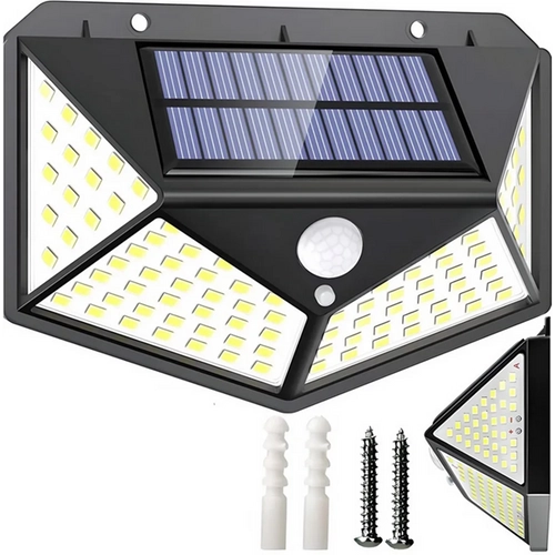 100 LED-es Mozgásérzékelős, napelemes LED lámpa
