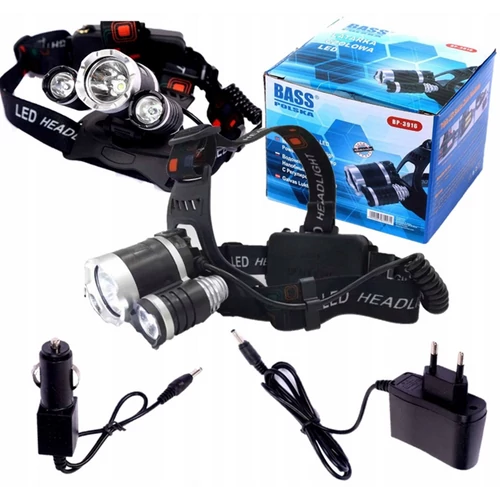 Extra erős SWAT 3 x CREE XML-T6 fejlámpa, 2 féle adapterrel, 2200 mAh, 4 világítási móddal