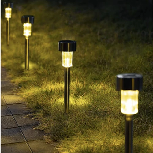 Napelemes fekete kerti LED lámpa, 36 cm