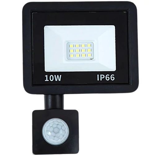 10W vízálló IP66, LED reflektor, mozgás és alkonyat érzékelővel
