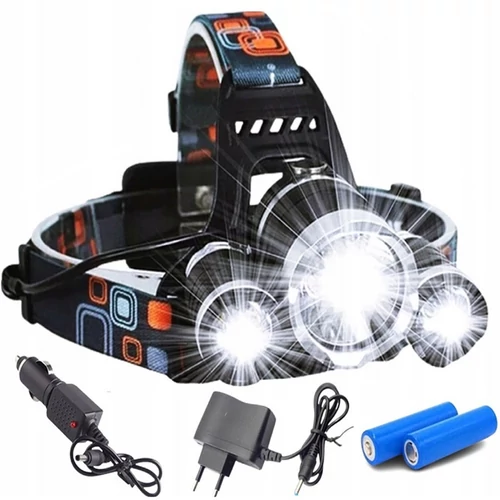 Extra erős XML-T6 fejlámpa, XPE LED,  4 világítási mód, 2100 Lumen, IPX 3, M102