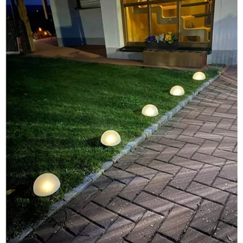 ProGarden 5 db-os napelemes félgömb kerti LED lámpa színváltós 15 cm átmérő/félgömb