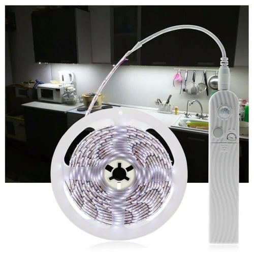 1m elemes 30 LED-es szalag, öntapadós, hideg fehér