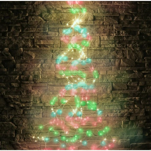 200 micro LED-es kültéri-beltéri fényfüggöny, hálózati, színes