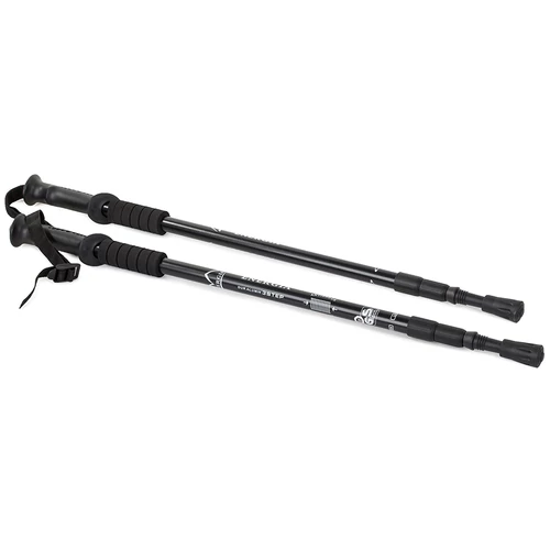 2 db-os trekking túrabot készlet, 3 különböző fejjel, 65-135 cm, fekete