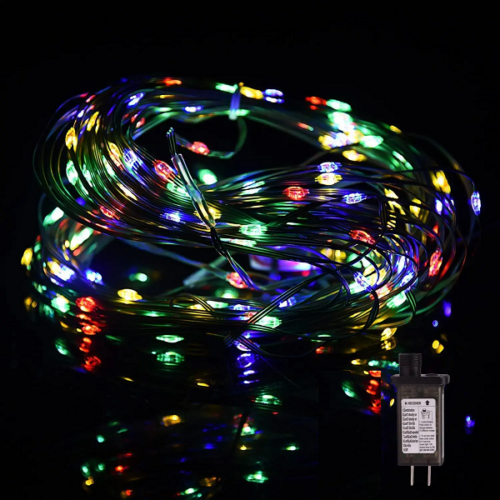 80 LED-es kültéri-beltéri dekor fényfüzér, hálózati, színes, 6 m