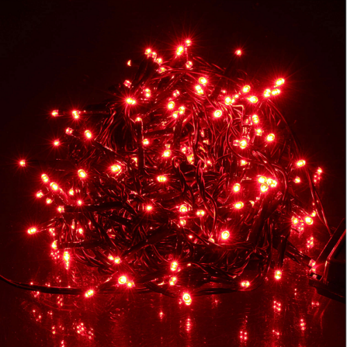 80 LED-es kültéri-beltéri dekor fényfüzér, piros, 9 m