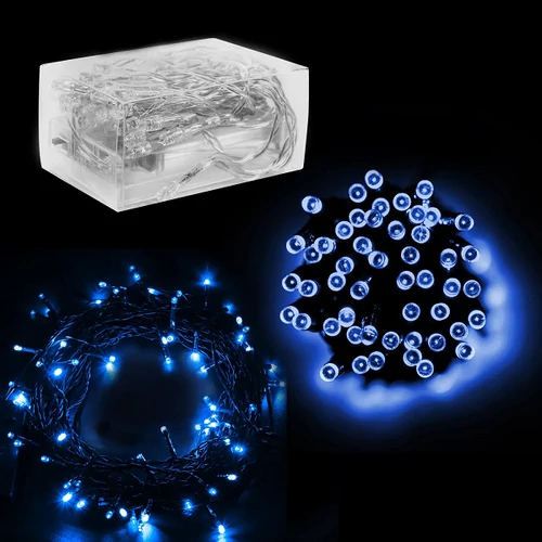 50 LED-es elemes fényfüzér, kék, 5 m