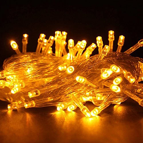 50 LED-es elemes fényfüzér, Sárga, 5 m