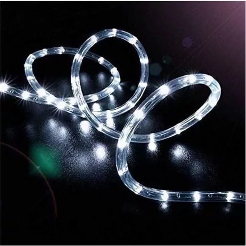 480 LED-es masszív fénykábel, 6 világítási móddal, kültéri-beltéri, hideg fehér, 20 m