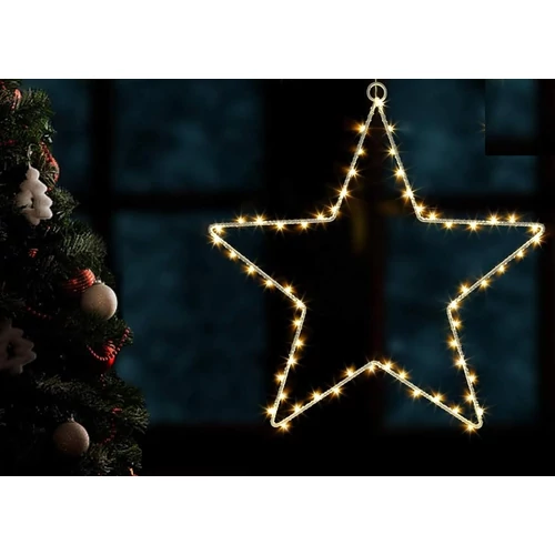 Home Styling Időzíthető 20 LED-es elemes csillag ablak dekor, 29 cm