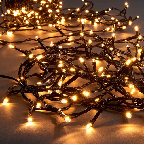 192 LED-es  kültéri-beltéri elemes  fényfüzér, meleg fehér, 14 m