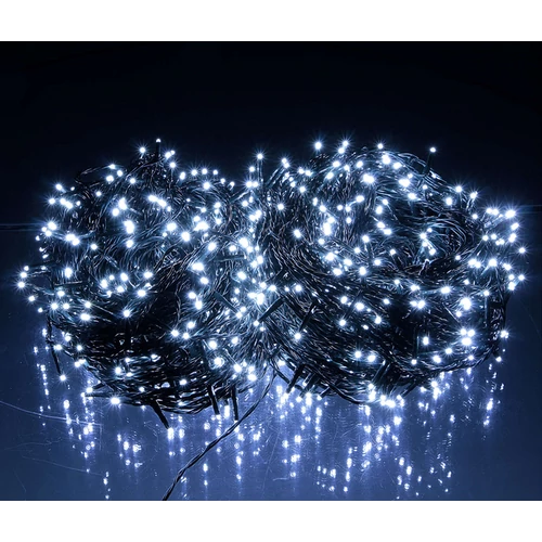 720 LED-es kültéri-beltéri dekor fényfüzér, hálózati, hideg fehér, 36 m