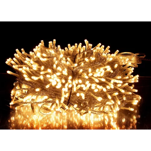 800 LED-es BOA fényfüzér, kültéri-beltéri hálózati, 8 világítási móddal, meleg fehér, 16 m