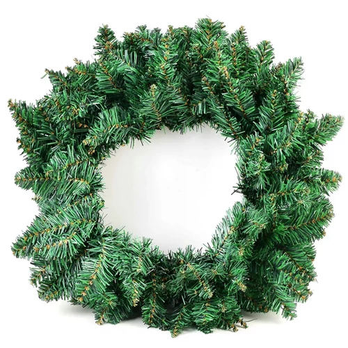 Karácsonyi-adventi műfenyő koszorú ajtódísz, 60 cm 