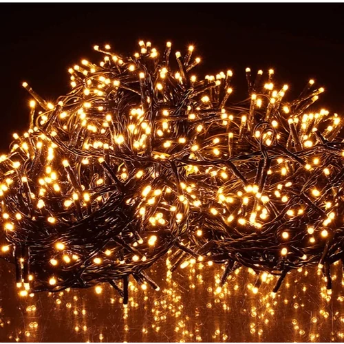1800 LED-es BOA fényfüzér, kültéri-beltéri hálózati, 8 világítási móddal, meleg fehér, 36 m