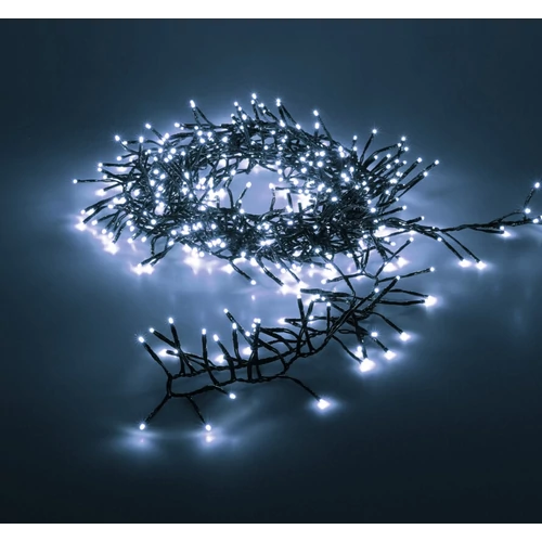 9,9 m-es 768 LED-es sűrű BOA fényfüzér, hálózati adapteres, hideg fehér, 8 világítási mód, időzíthető, IP44