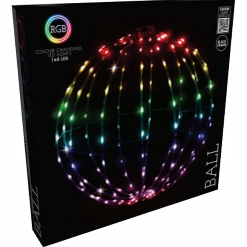 Nagyméretű összehajtható adventi 168 Digitális RGB LED-es, színváltós gömb, távirányítóval, 40 cm, IP 44 adapterrel