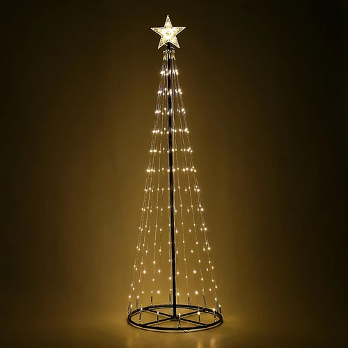 150 cm magas 154 Digitális meleg fehér LED-es, karácsonyfa, fényjátékkal, effektekkel