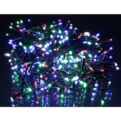 1000 LED-es BOA fényfüzér, kültéri-beltéri hálózati, 8 világítási móddal, színes RGB, 20 m