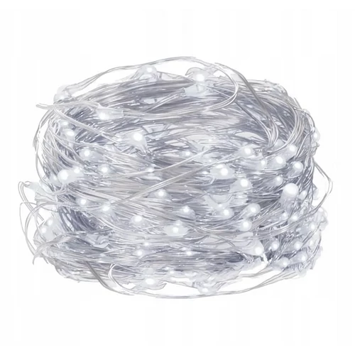 100 micro LED-es elemes dekor fényfüzér, tündérfény, hideg fehér, 5 m