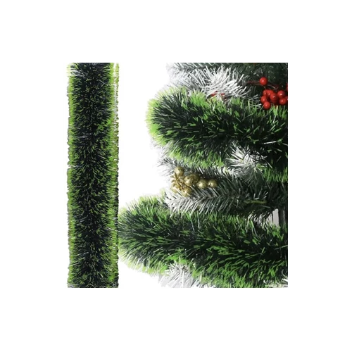 Karácsonyfa girland- zöld 6 m  x 15 cm, Ruhhy 22308