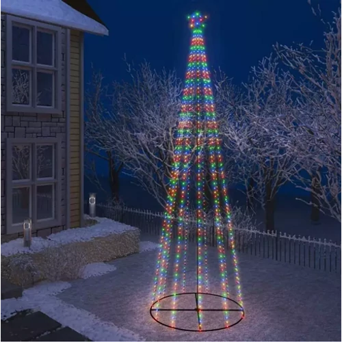 210 cm magas 370 Digitális RGB LED-es, színváltós Fénykarácsonyfa, 10 LED-es csillag csúcsdísszel, IP44