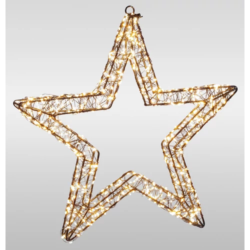 Karácsonyi-adventi XXL 800 extra meleg fehér micro LED-es csillag ajtódísz, 36 cm, IP44 hálózati adapteres, időzíthető 8/16 órás, 5+1 féle csillogó fényjátékkal