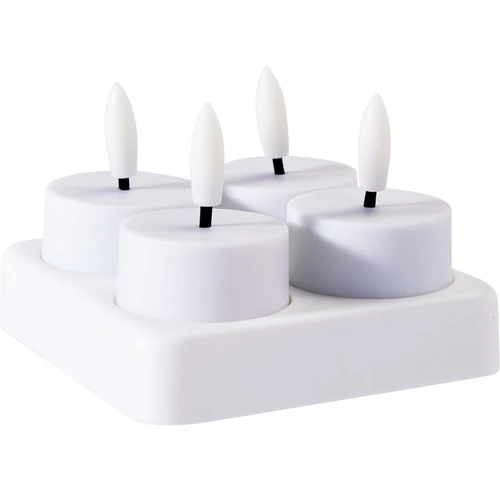 Adventi Újratölthető LED teamécses szett 4 db-os töltővel és USB kábellel