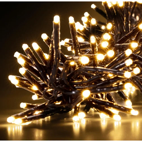 1608 LED-es nagyon sűrű Super Cluster fényfüzér, hálózati adapteres, meleg fehér, 8 féle fényjáték, időzíthető 8/16 órás, 4 m-es, IP44