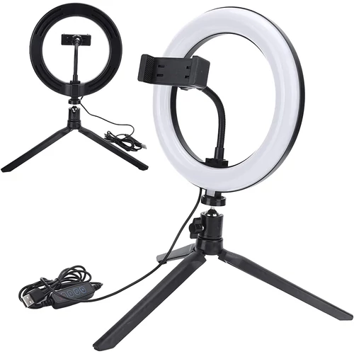 Selfie gyűrűs LED lámpa, 96 LED, 25 cm