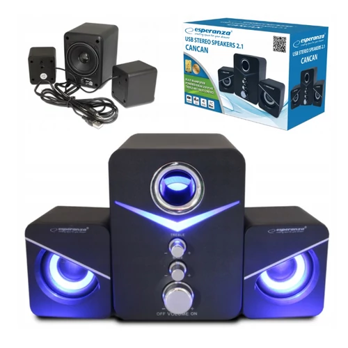 Esperanza 2.1 USB-s hangszóró készlet, 6 W
