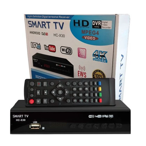 DVB-T2 dekóder HDMI csatlakozóval, USB porttal, távirányítóval, RT