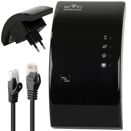 Wi-Fi erősítő nagy teljesítményű átjátszó 300 Mbps 2.4g hozzáférési pont fekete VG