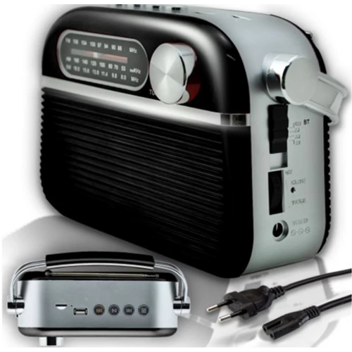 Retro konyhai mobil rádió FM/AM//USB-s akkumulátoros és hálózati E849