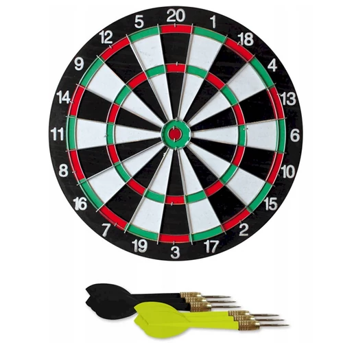 XQmax Darts tábla 6 db dart-tal, 38 cm