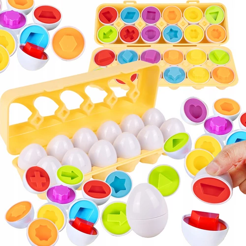 12 db-os tojás Montessori összeillesztős ügyességi-logikai játék gyerekeknek