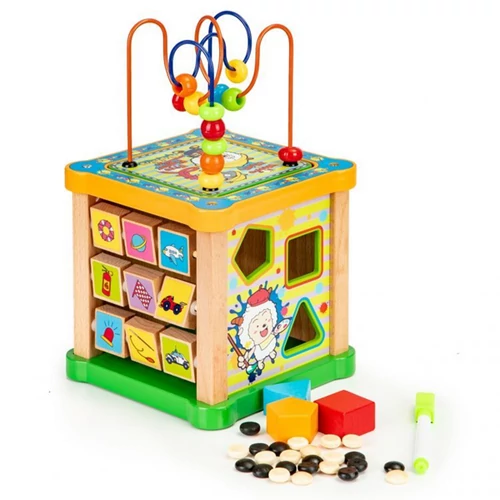 Fa oktatókocka - ECOTOYS válogató játék kisgyerekeknek