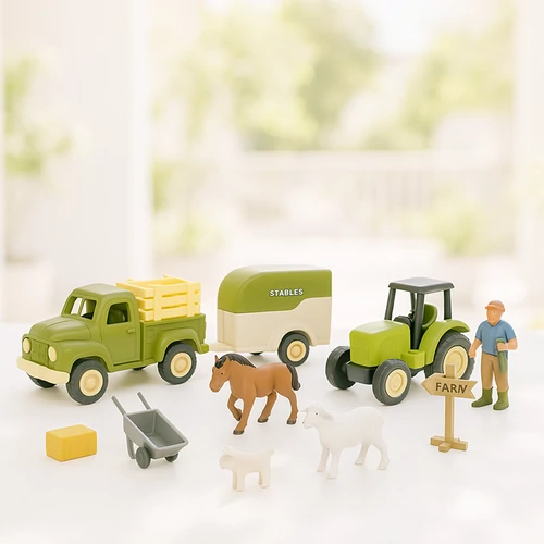 KidsToys 50 darabos Mezőgazdasági traktor építőkészlet FSC tanúsítvánnyal