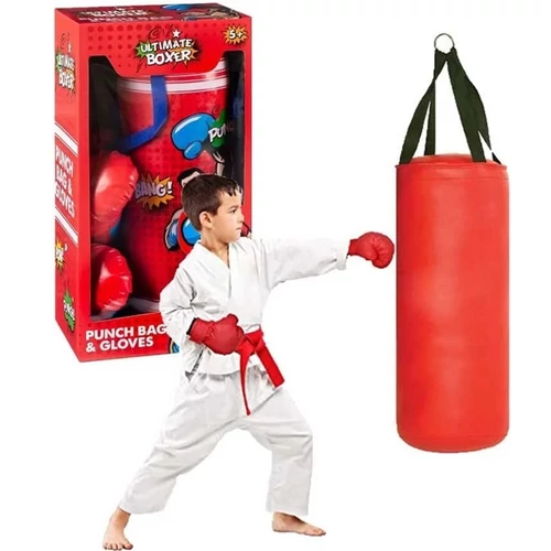 Játék Box szett box zsákkal és 2 db kesztyűvel, piros