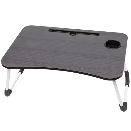 Összecsukható laptoptartó asztal, 59,5 x 39,5 cm, szürke-fekete, RT
