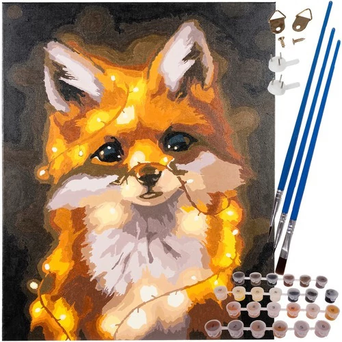 Festés szám szerint 40x50cm - róka