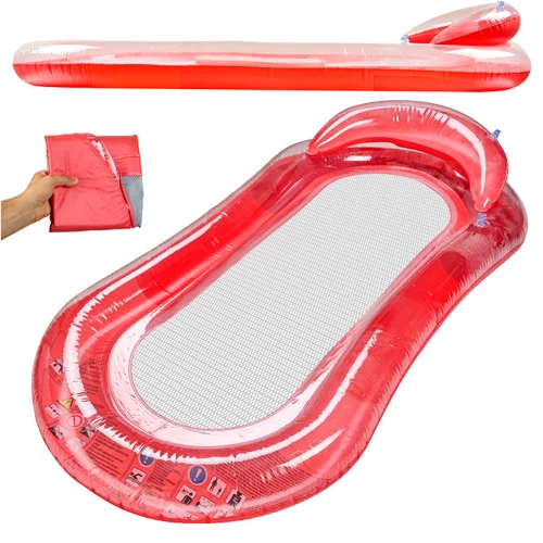 BESTWAY 43103 felfújható úszómedence matrac hálóval, piros színű