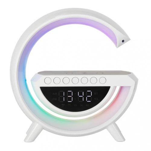 3-az-1-ben RGB LED lámpa, vezeték nélküli indukciós töltővel és rádióval