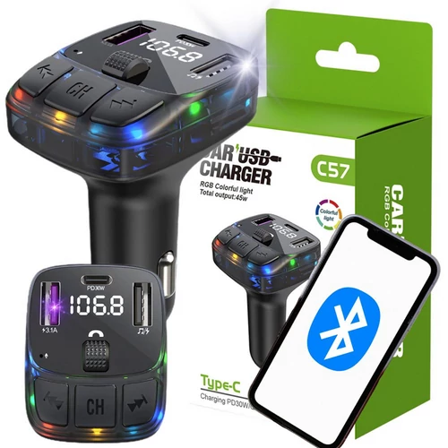 FM bluetooth transmitter és kihangosító