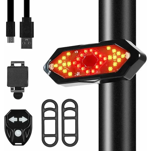 Dunlop kerékpár hátsó lámpa LED irányjelzővel usb-c távirányítóval 95x35x25mm