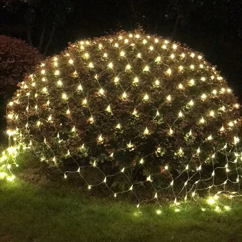 320 LED-es  kültéri-beltéri fényháló meleg fehér, 300 x 150 cm